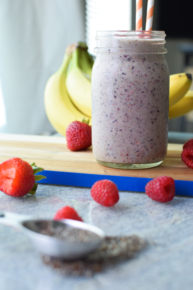 Berry Protein Smoothies Two Ways Recipe from Project Meal Plan