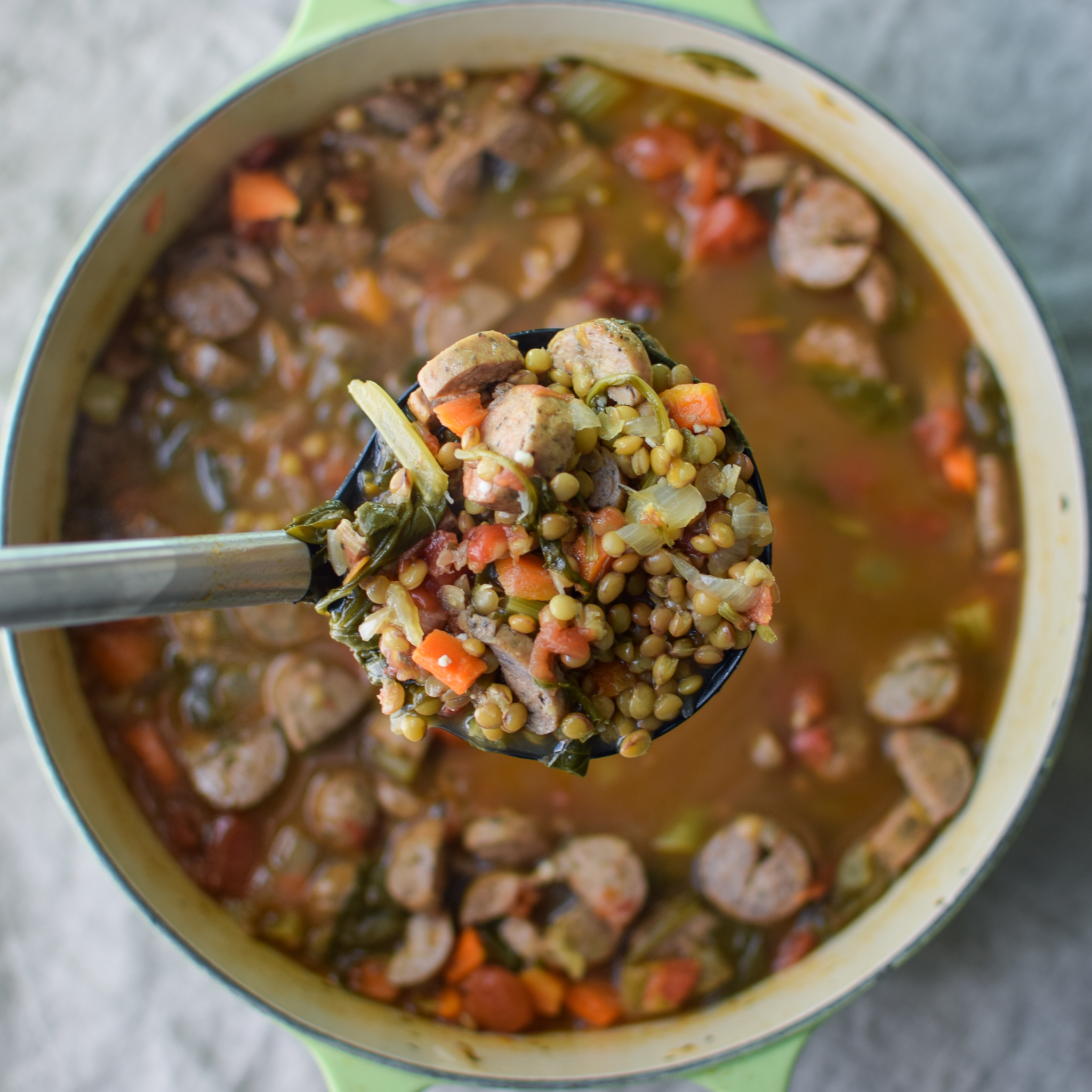 Vegetable & Chicken Sausage Lentil Soup Project Meal Plan