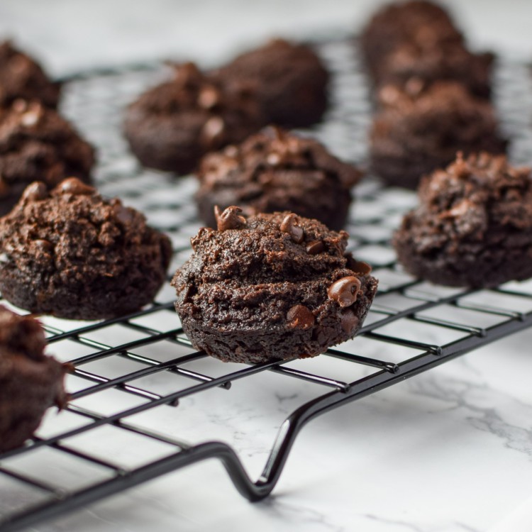 Freezer Friendly Sweet Potato Brownie Bites recipe - Sweet potato brownie bites are perfect to store in the freezer for your dessert cravings! Eggless + vegan options! - ProjectMealPlan.com