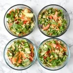 Meal Prep Chopped Thai Salad with Easy Peanut Dressing - Simple Thai-inspired chopped salad with a creamy peanut dressing recipe - Perfect for meal prep! - ProjectMealPlan.com