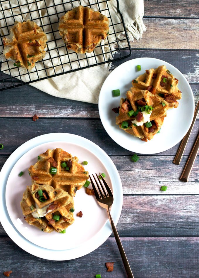12 Ways to Turn Thanksgiving Leftovers Into Glorious Breakfast Food - Check out some great ideas to help you turn all those delicious leftovers into breakfast! Here are some waffles ready to be eaten! - ProjectMealPlan.com