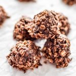 A stack of Banana Chocolate Oatmeal Cookie Mounds.