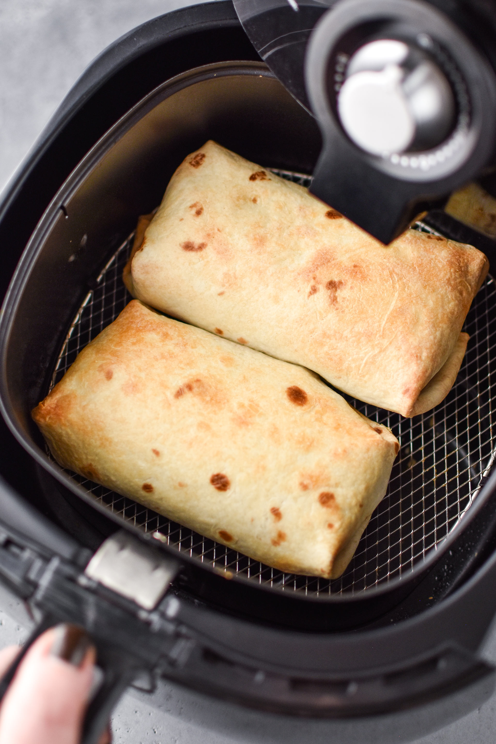 Air Fryer Chimichangas with Spicy Queso