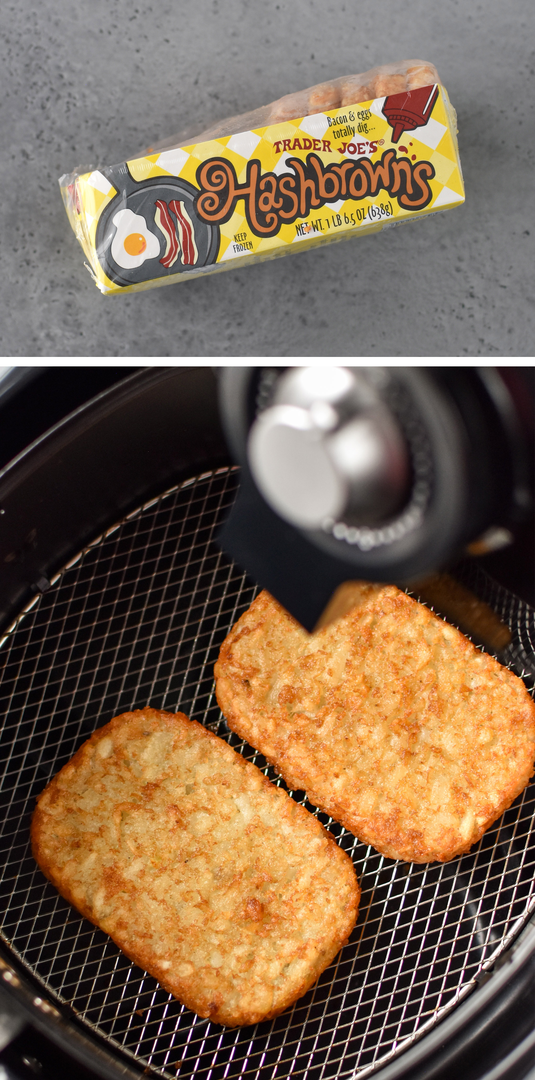 hashbrowns made in the air fryer! 10 Trader Joe's Foods That Are Perfect for Your Air Fryer