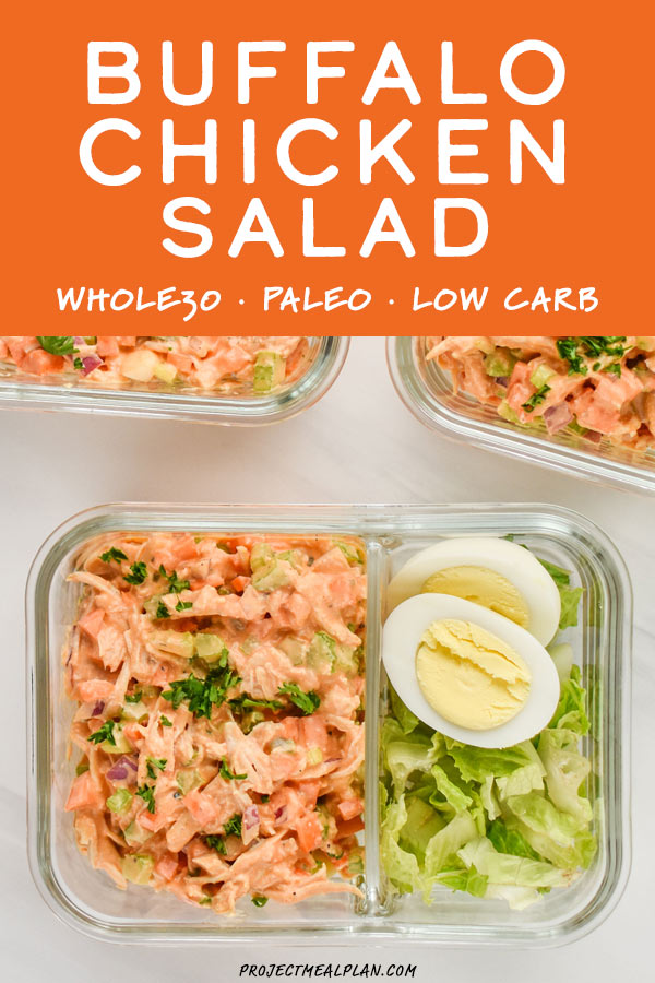 Easy Buffalo Chicken Salad Meal Prep - Project Meal Plan