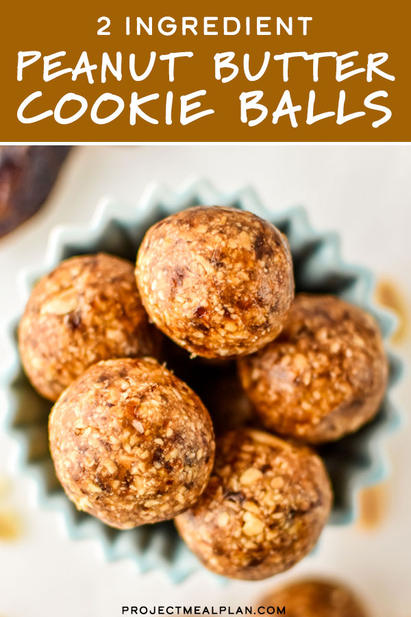 2 Ingredient Peanut Butter Cookie Balls - Project Meal Plan