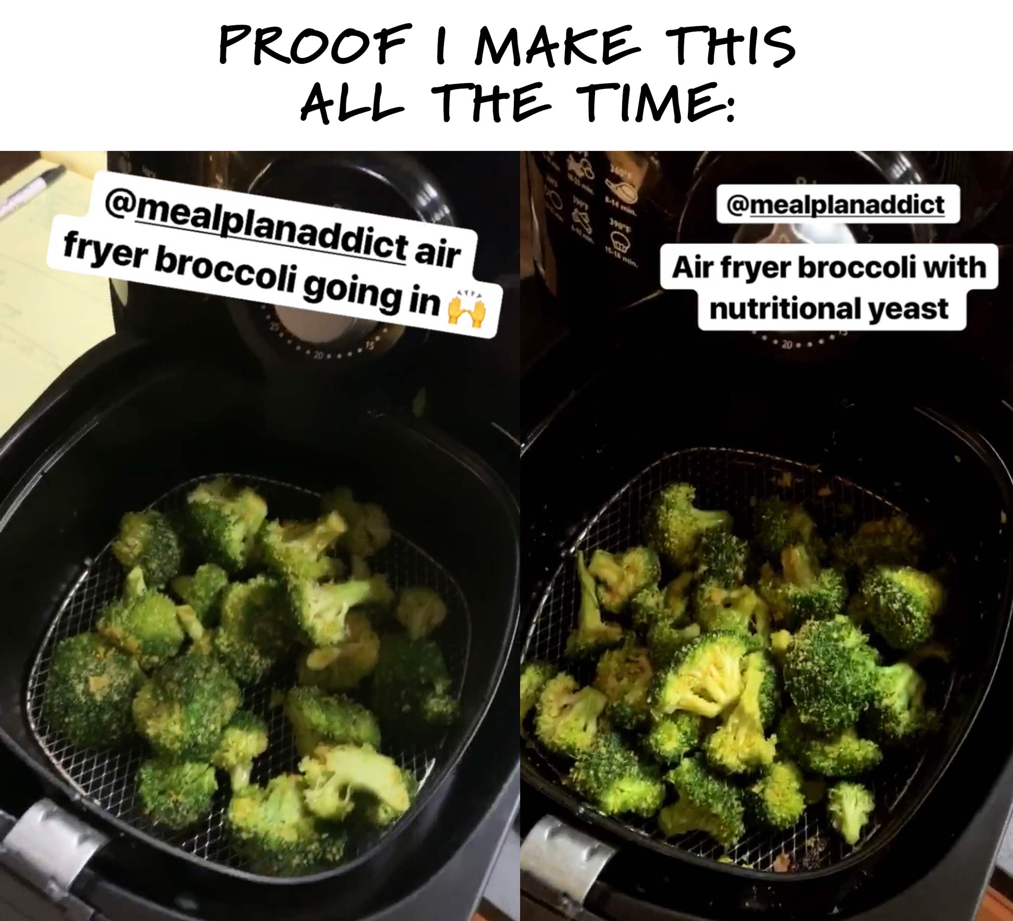 cheesy broccoli cooked in the air fryer