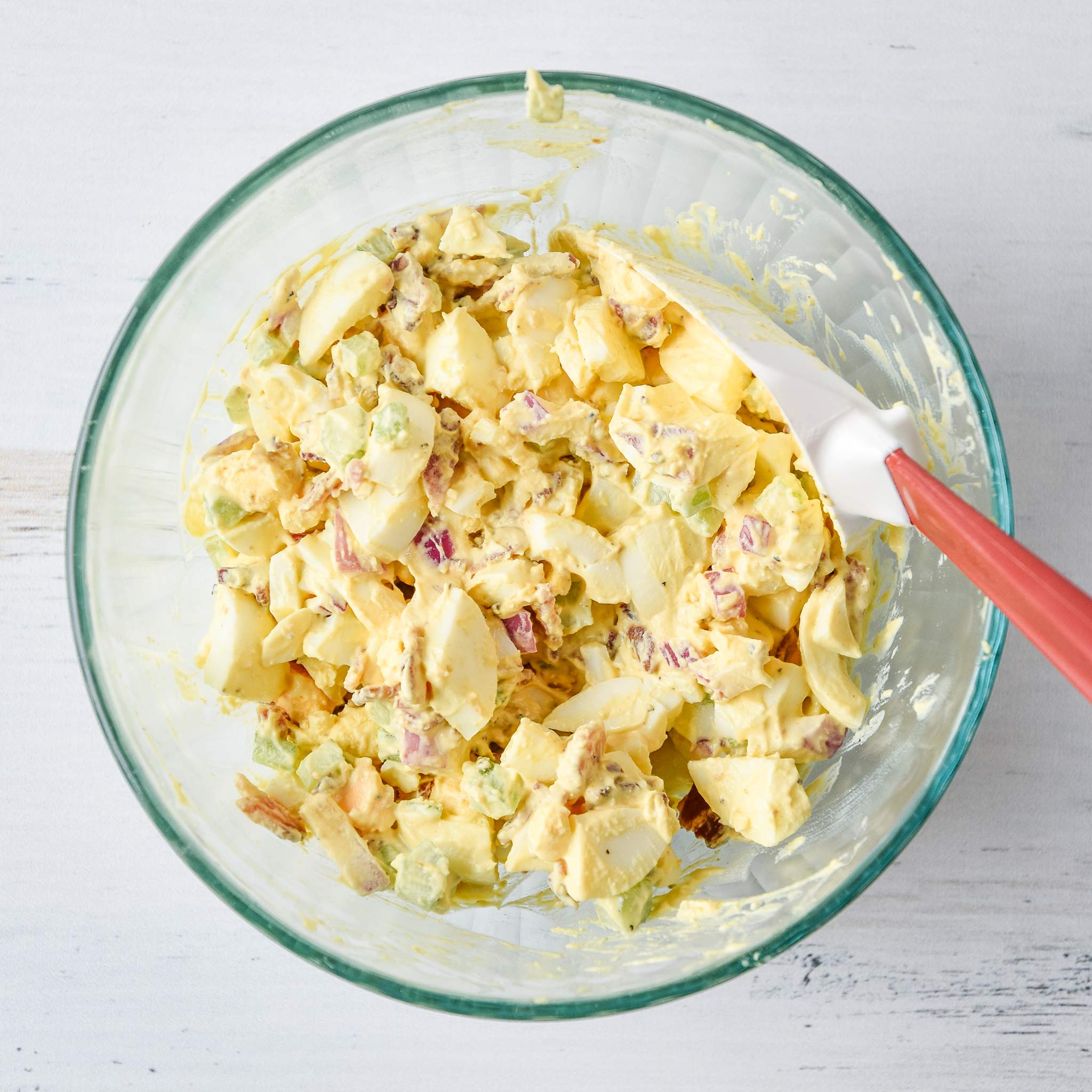 all the ingredients mixed up in a bowl 