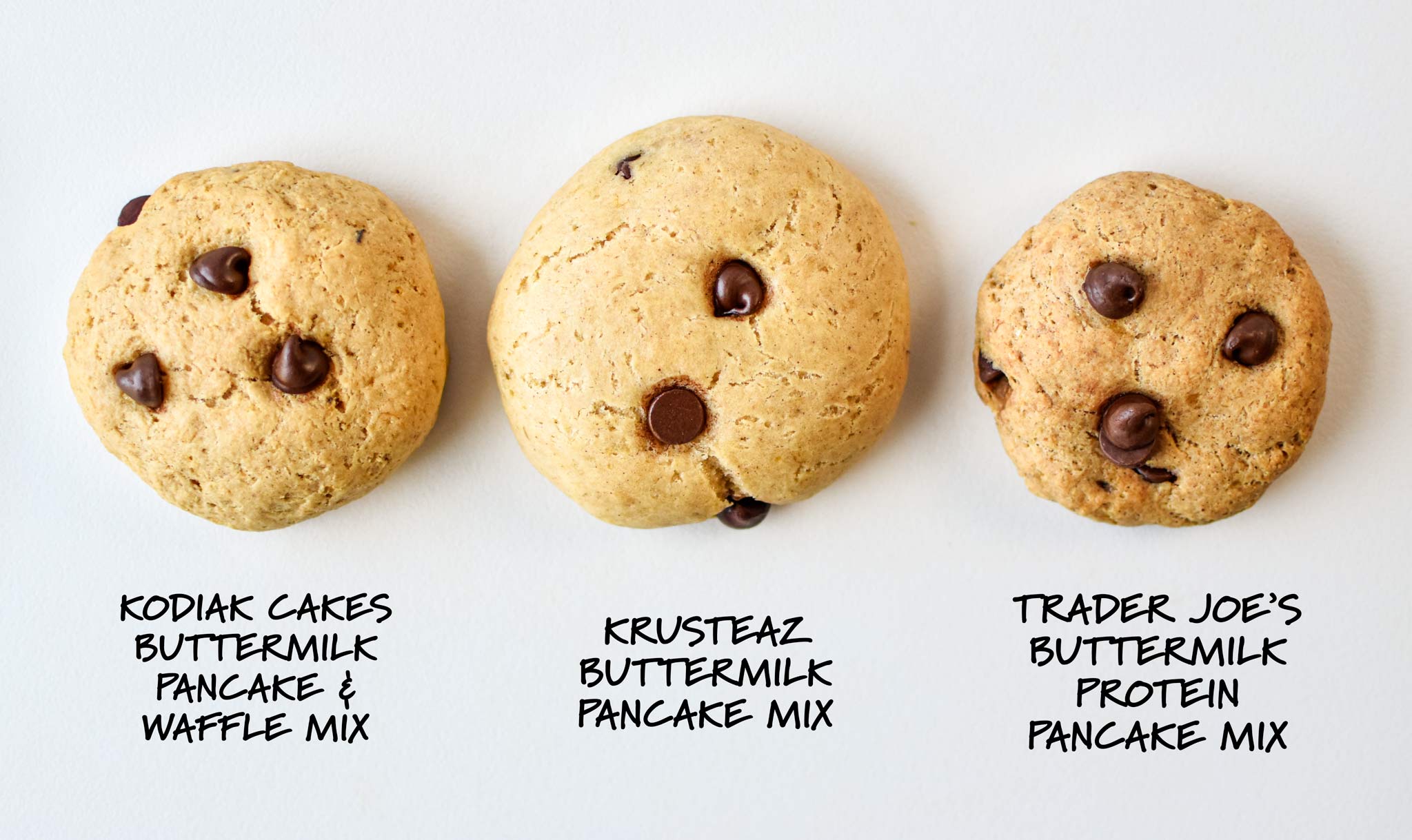 pancake mix cookies made with different kinds of pancake mix