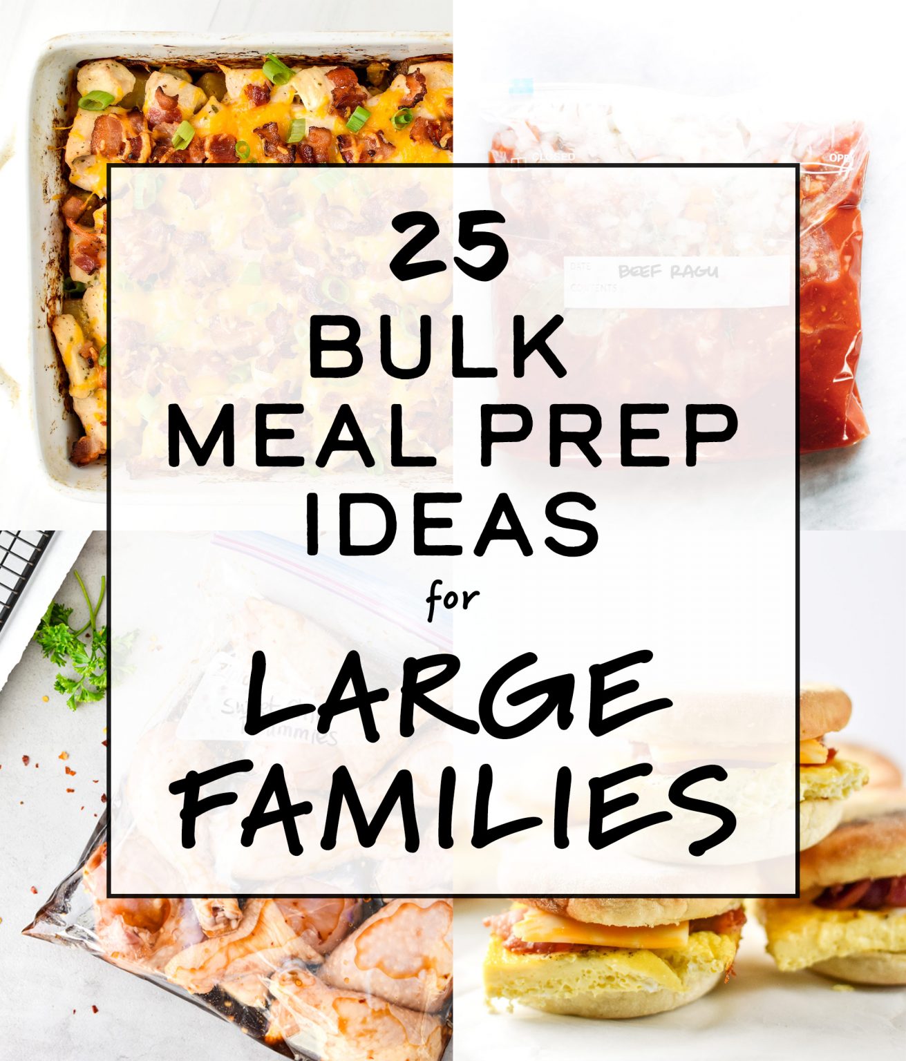25 Bulk Meal Prep Ideas for Large Families - Project Meal Plan