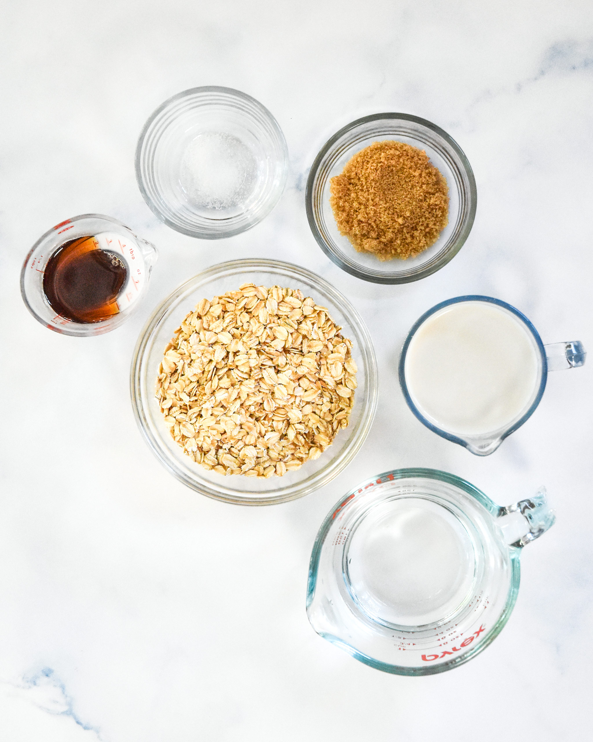 ingredients for the instant pot maple brown sugar oatmeal