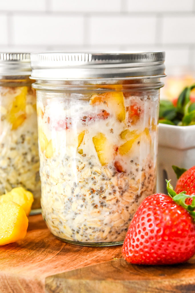 Strawberry Peach Overnight Oats - Project Meal Plan