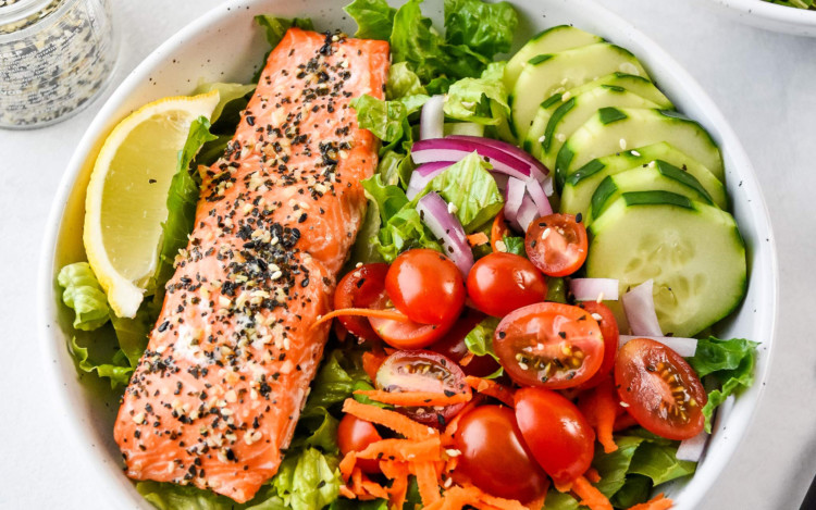 everything but the bagel salmon salad