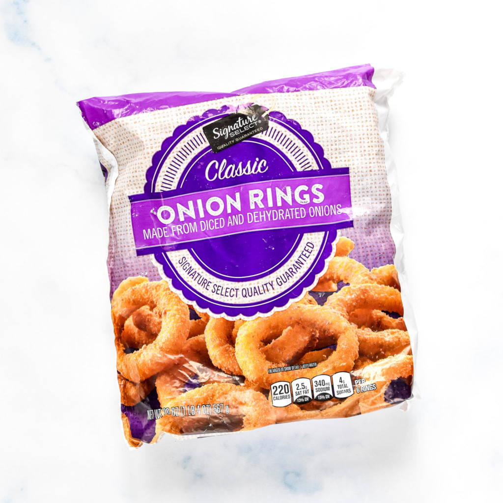 bag of frozen onion rings.