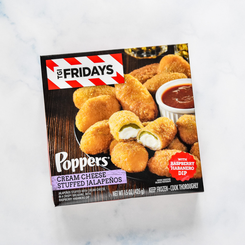 box of frozen jalapeno poppers.
