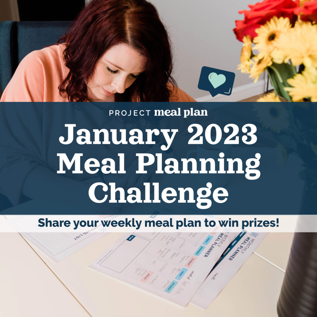 writing a meal plan on a white table with flowers, includes test for meal planning challenge.