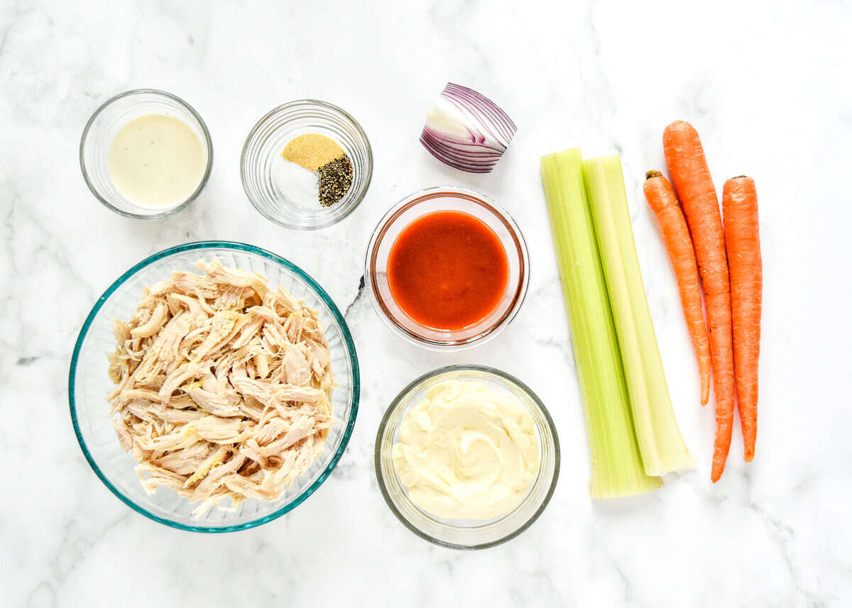 Easy Buffalo Chicken Salad Meal Prep - Project Meal Plan